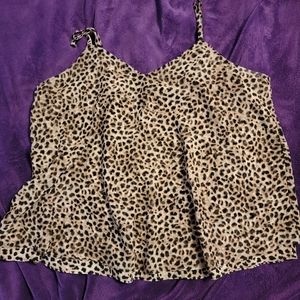 Torrid Sophie - Leopard Chiffon Double Layer Swing Cami